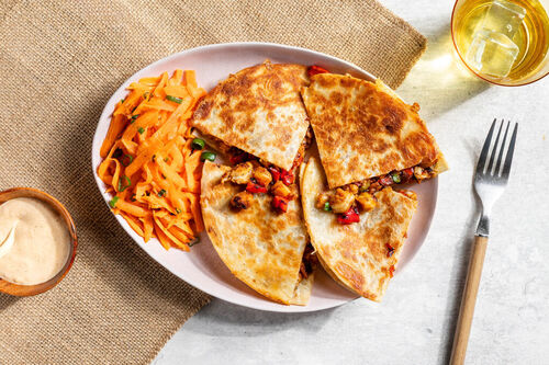 Tex-Mex quesadilla's met garnalen