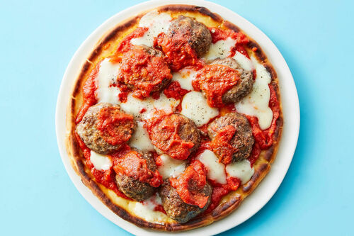 Cheesy Meatball Pitza