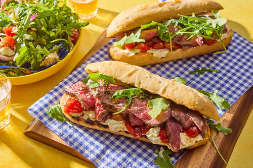 Steak Sandwiches with Feta Aioli
