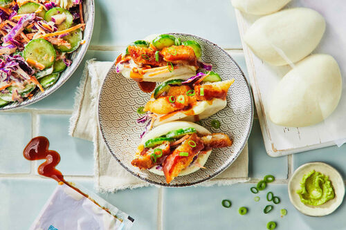 Tonkatsu Crispy Fish Bao Buns