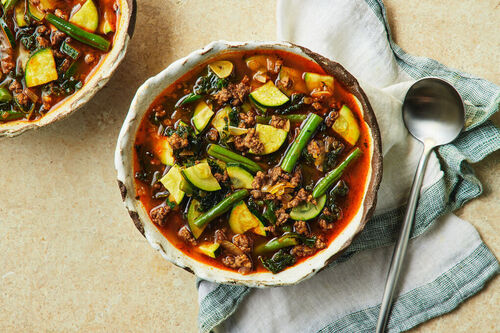 Easy Carb-Conscious Lamb and Zucchini Soup