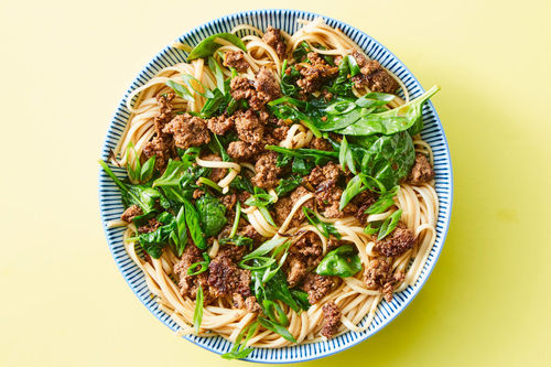 Ground Turkey & Udon Noodle Stir-Fry