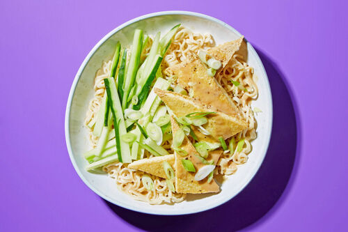 Peanut-Sesame Noodle Salad & Chicken Strips
