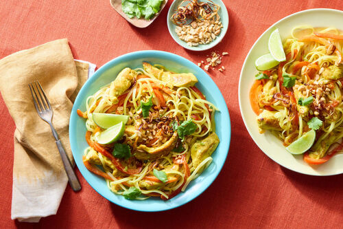 Coconut Turmeric Chicken & Rice Noodles