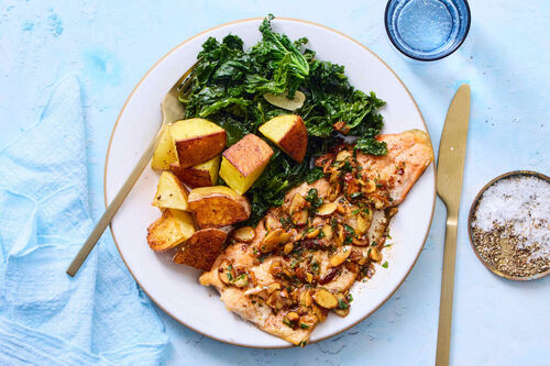 Salmon Almondine