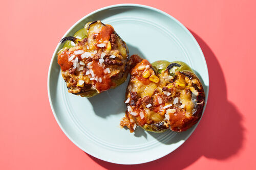 Beef Taco Stuffed Peppers