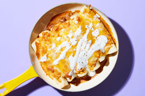 Cheesy Braised Beef Enchiladas