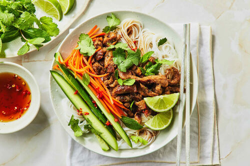 Calorie-Conscious Vietnamese Pork and Noodles