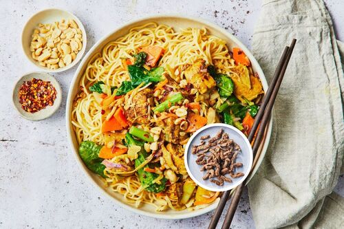 Fast Satay Beef and Noodles