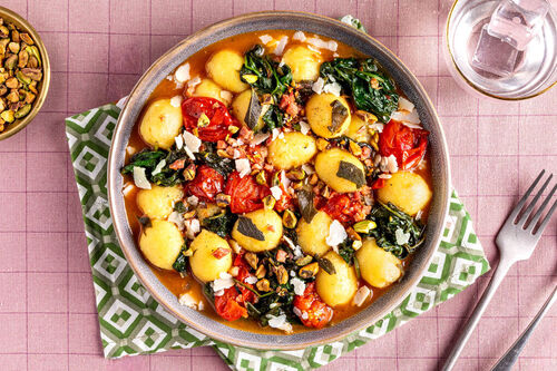 Käse-Gnocchi mit Bacon und Salbei