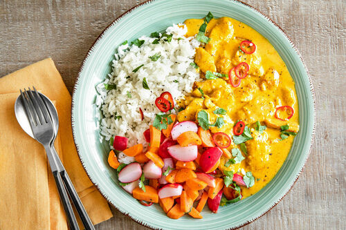 Veganes Hähnchencurry indische Art