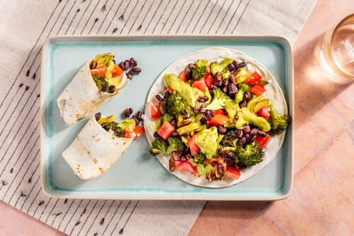 Veggie-Burritos mit schwarzen Bohnen