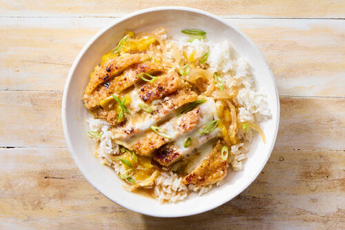Katsudon with Readymade Chicken Cutlets