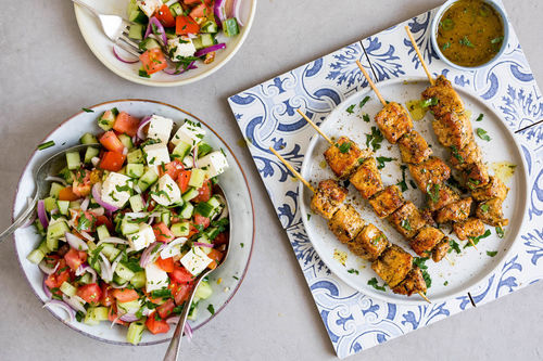 Schnelle Schweine-Souvlaki