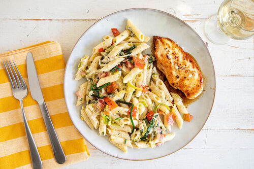 Penne met gebraden kipfilet