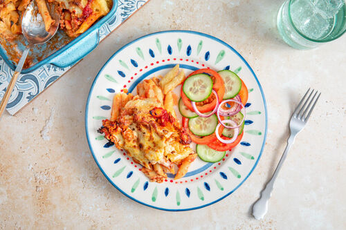 Griekse pastitsio met varkensgehakt
