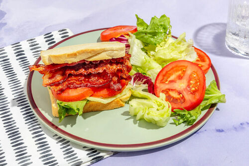 Bacon-Sandwich mit Ahornsirup