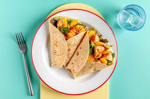 Guacamole-Hähnchen-Wraps