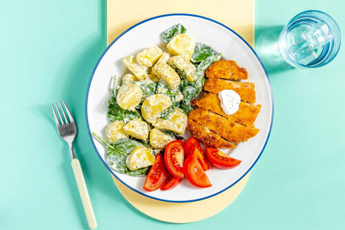 Veggie-Schnitzel mit Kartoffelsalat