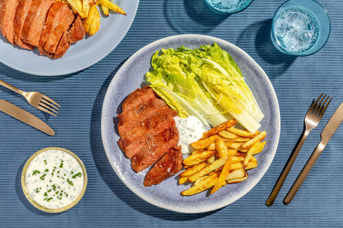 Vegetarisches Steak frites