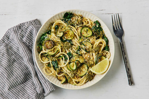 Zucchini and Basil Pesto Spaghetti