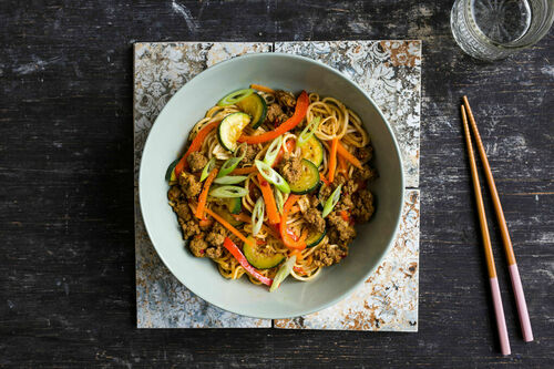 Bami goreng met kalkoengehakt
