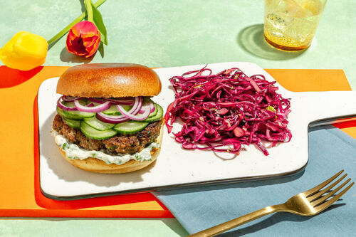 Oost-Aziatische burger van bio-rundergehakt