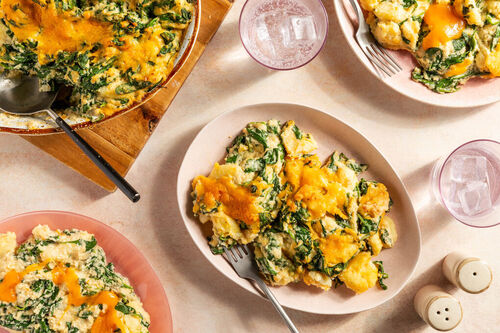 Ovenschotel met gnocchi en spinazie