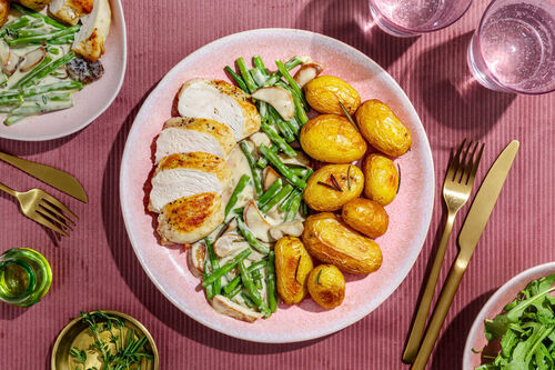 Bio-kippetje uit de oven met truffelpoeder