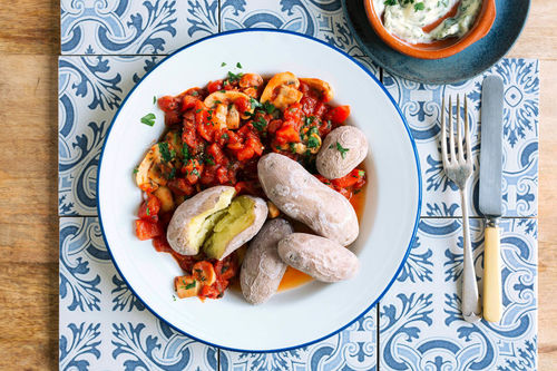Canarische "papas arrugadas" met aioli