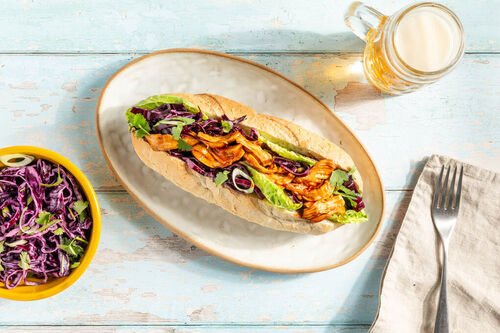 Pulled chicken sandwich