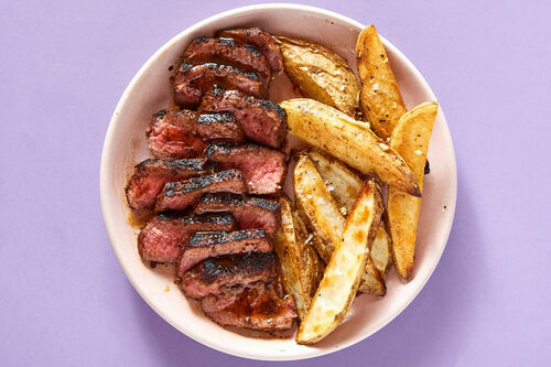 One Skillet Coffee-Rubbed Steak and Potatoes Dinner