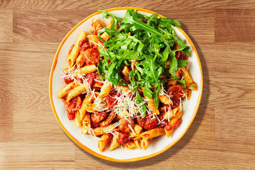 Chorizo and Parmesan Penne