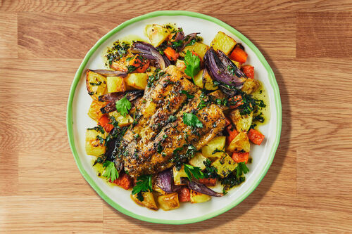 Italian Basa with Vegetable Medley
