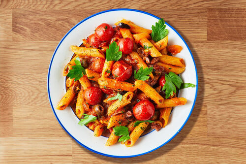 Cherry Tomato and Olive Pasta