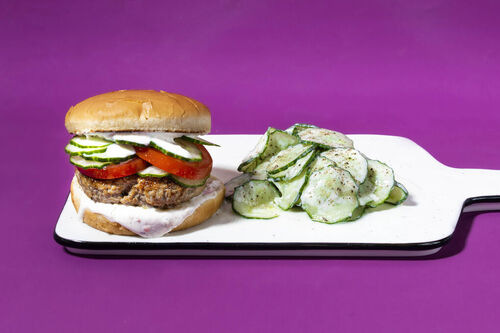 Tzatziki-burger met varkensgehakt