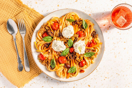 Pasta met gehakt en ricotta