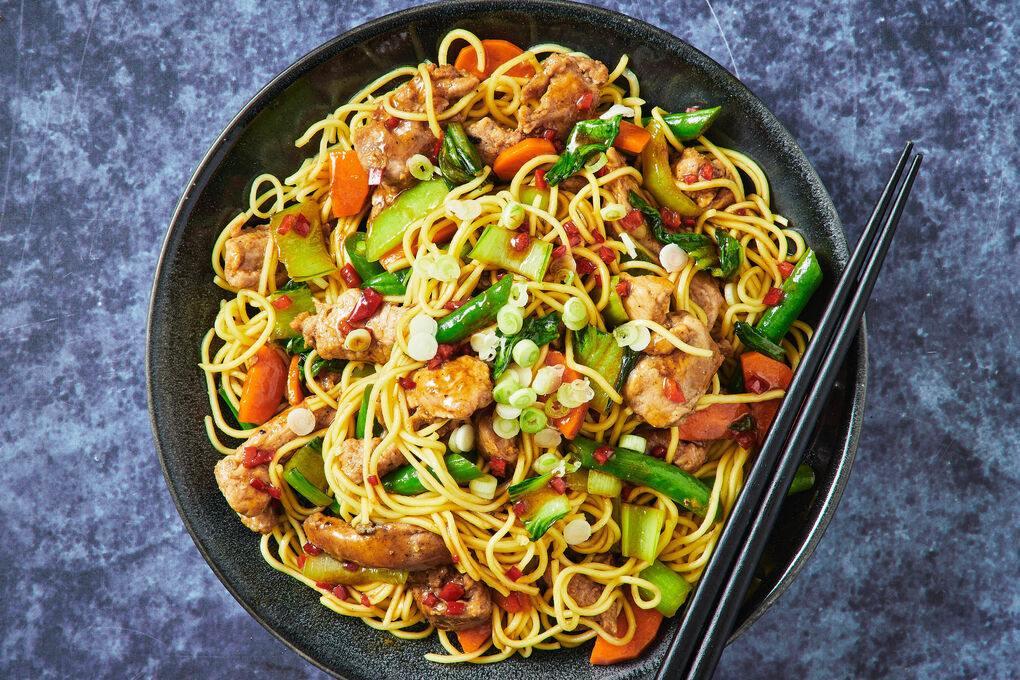 Pork noodle stir-fry recipe