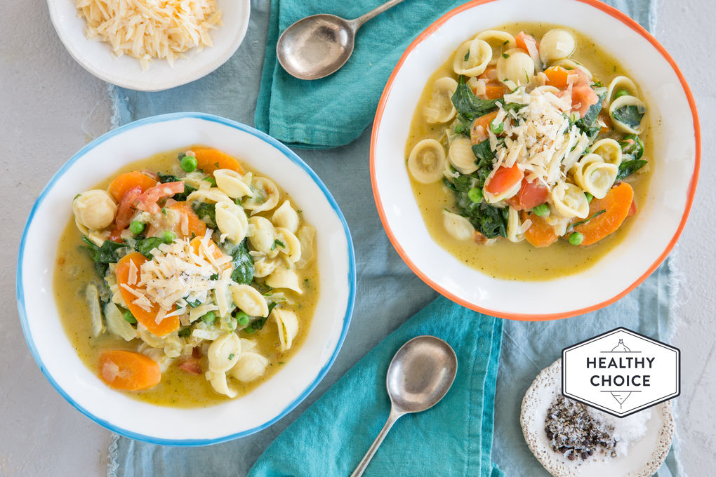 Spring Vegetable Pasta Soup | Marley Spoon
