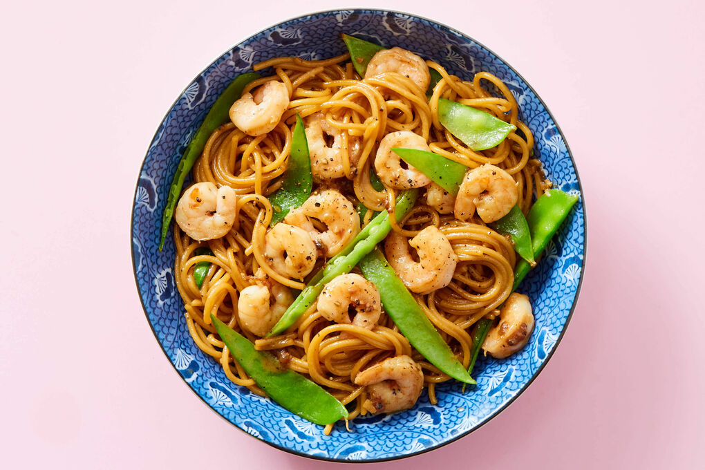 Shrimp Garlic Noodles with FRESH Homemade Pasta - Ta-Daa!