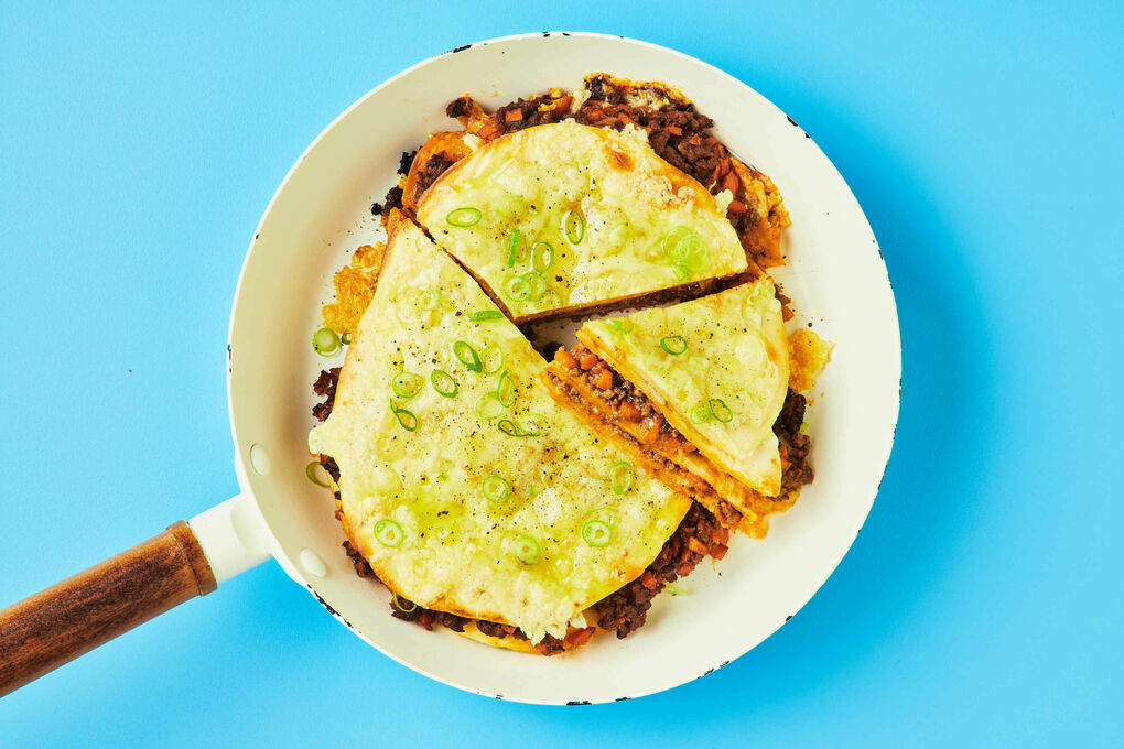 One-Pan Beef Tortilla Lasagne with Cheddar Cheese | Dinnerly