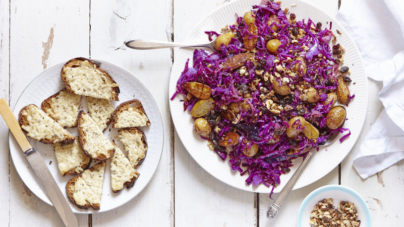 roasted potato and cabbage salad 