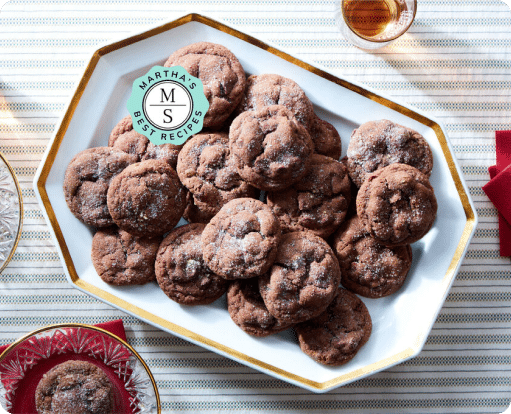 Chocolate Gingerbread Cookies with Crystallized Ginger