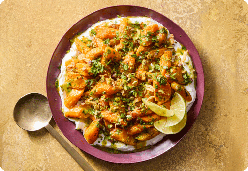 Curried Carrots with Pistachios, Cilantro & Yogurt