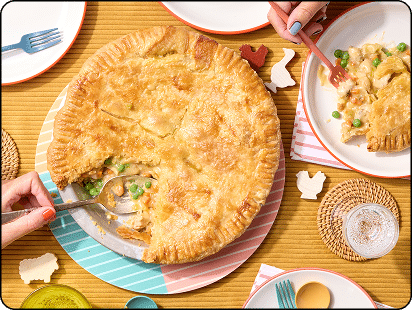 Family Friendly! Chicken Pot Pie with Ready to Heat Chicken & Fresh Thyme