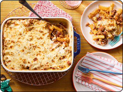 Family Friendly! Lamb Pastitsio with Feta Pasta