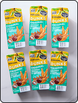 Kokada Dunks Original Coconut Spread & Pretzels